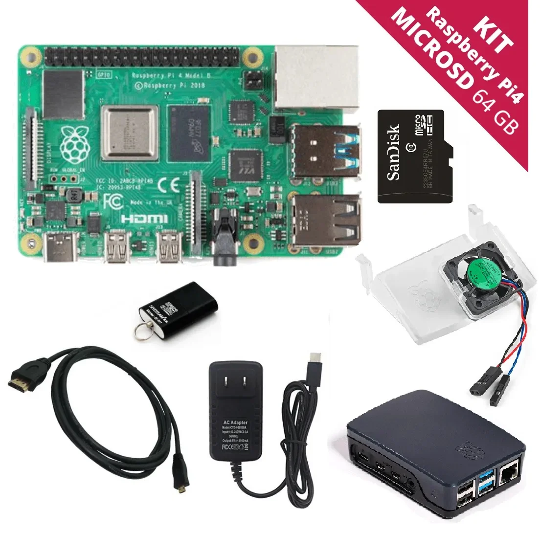 KIT RPI4 8GB 64GB
