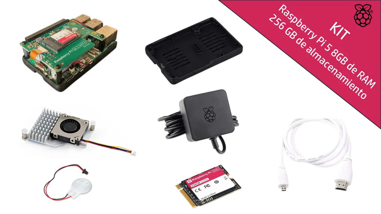 KIT RPI5 8GB SSD 256GB - Imagen 1